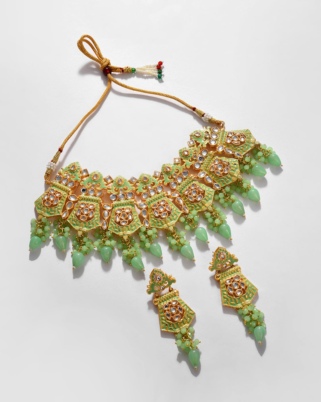 Kundan Meenakari Jaipuri Choker Set