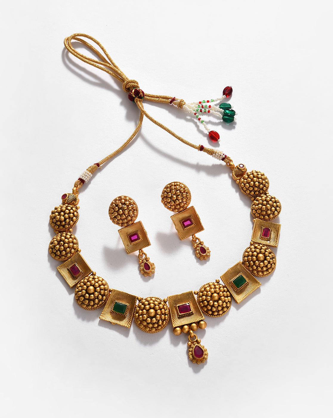 Gold-Plated Contemporary Jewellery Set