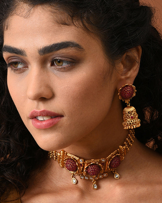 Meenakari Gold Plated Necklace Set