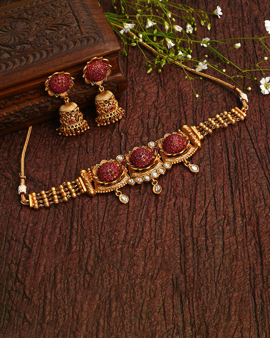 Meenakari Gold Plated Necklace Set