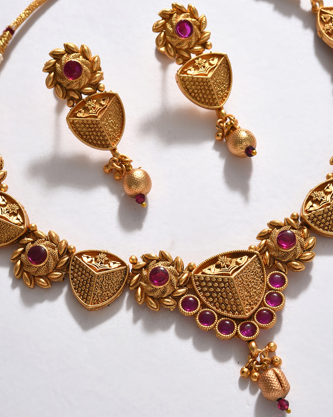 Gold-Plated Contemporary Jewellery Set