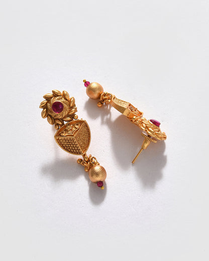 Gold-Plated Contemporary Jewellery Set