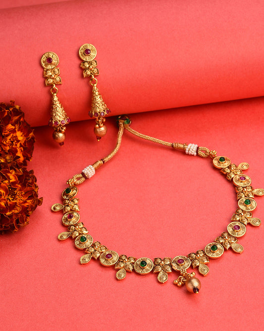 Gold-Plated Contemporary Jewellery Set