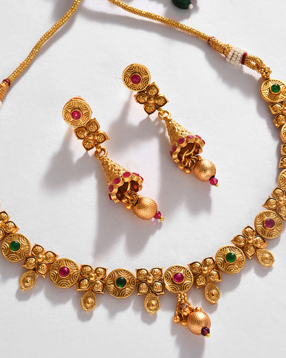 Gold-Plated Contemporary Jewellery Set