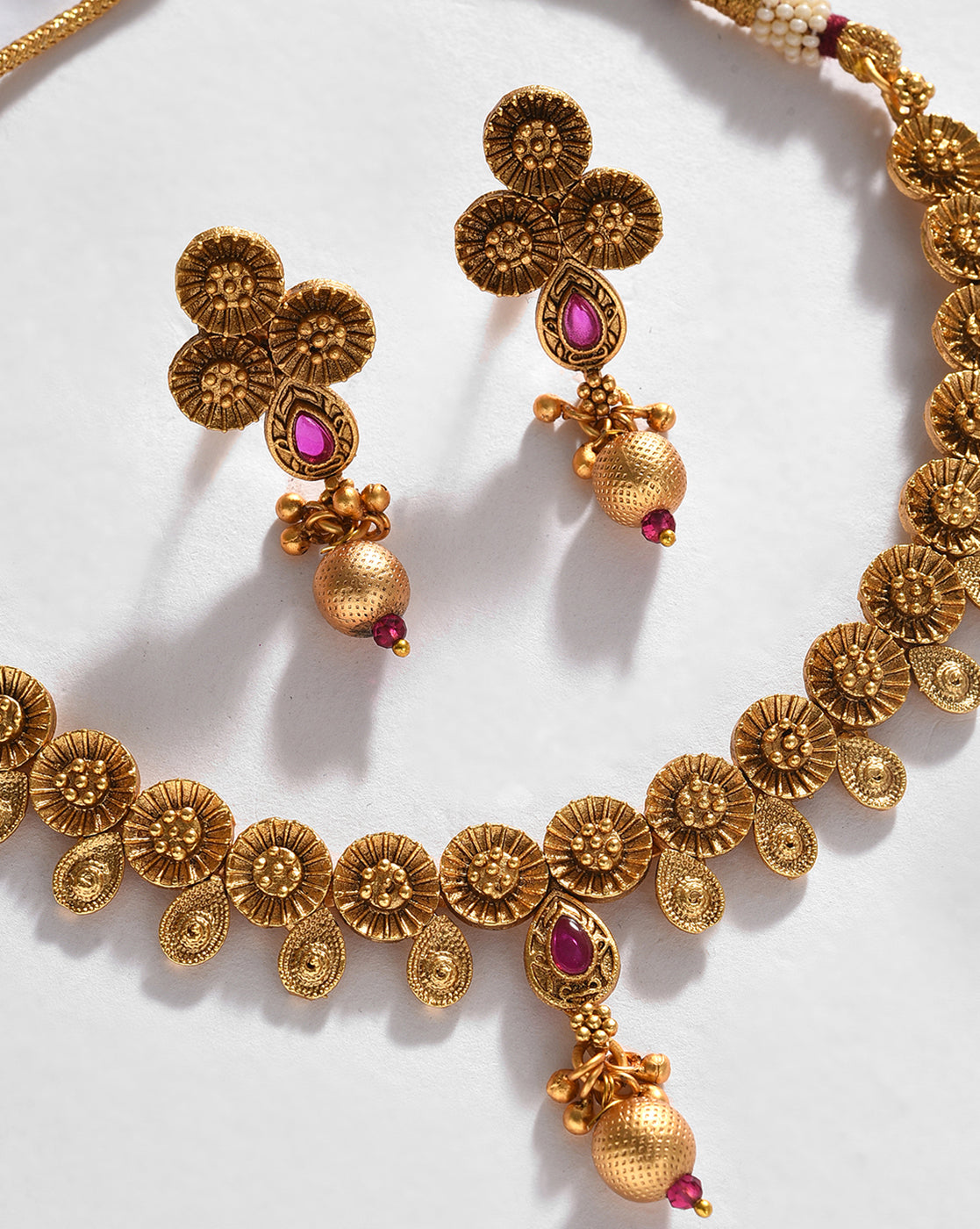Gold-Plated Contemporary Jewellery Set