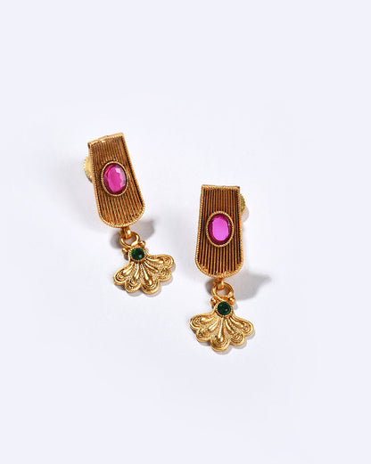 Gold-Plated Contemporary Jewellery Set