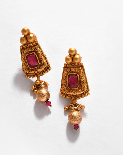 Gold-Plated Contemporary Jewellery Set