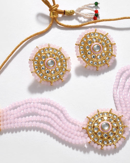 Gold-Plated Beaded Necklace Set