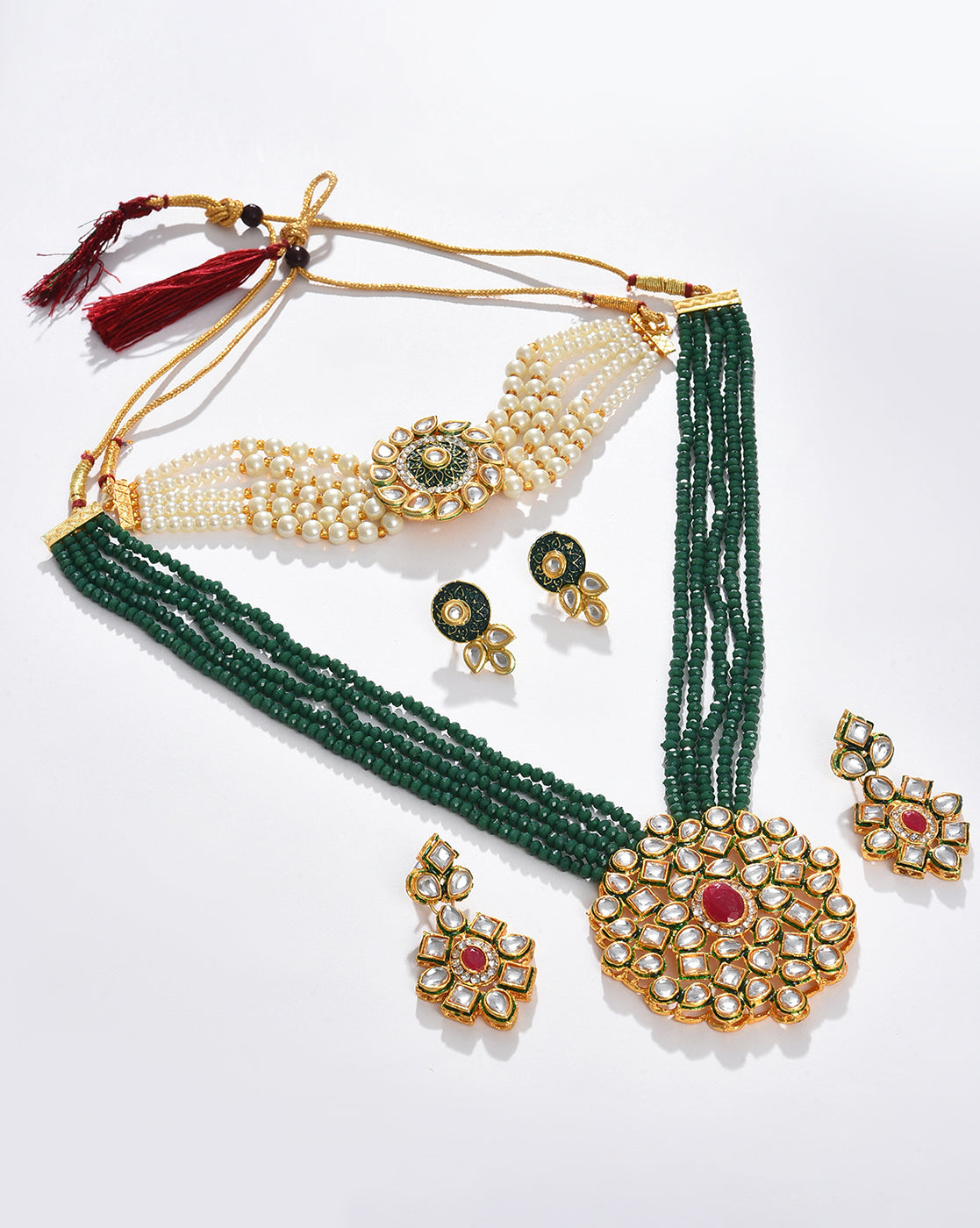 Green Kundan Bridal Jewellery Set