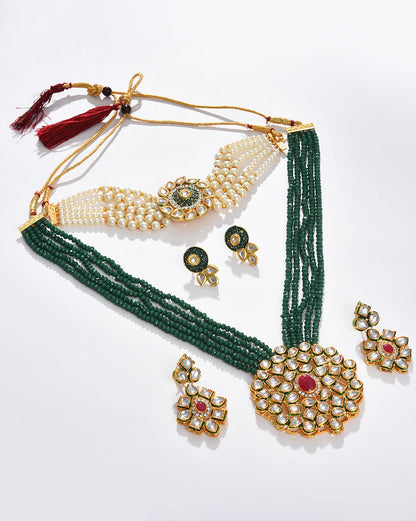 Green Kundan Bridal Jewellery Set