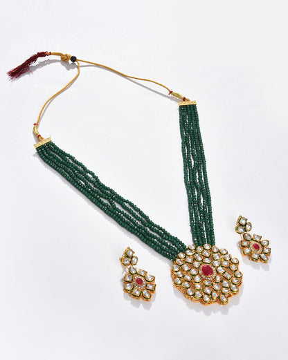 Green Kundan Bridal Jewellery Set