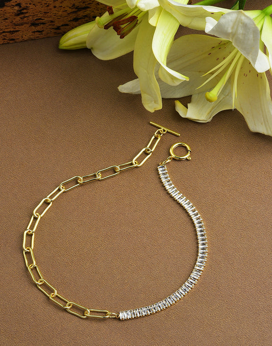 Gold Plated Stone Necklace