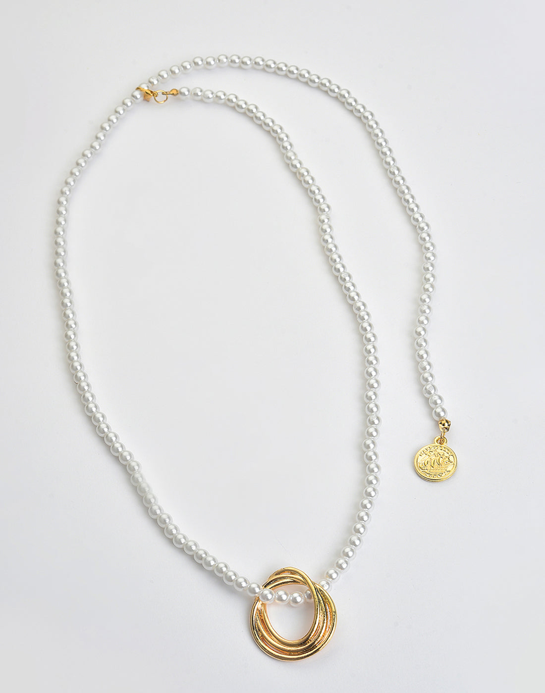Gold Plated Pearl Beaded Necklace