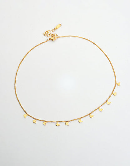 Gold Plated Butterfly Shaped Necklace