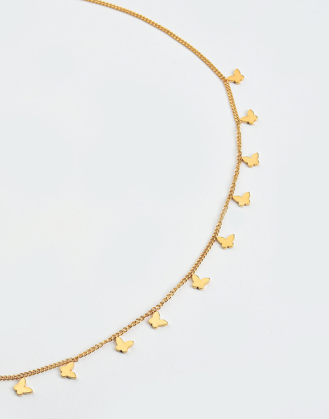 Gold Plated Butterfly Shaped Necklace