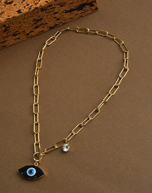 Gold Plated Evel eye Necklace