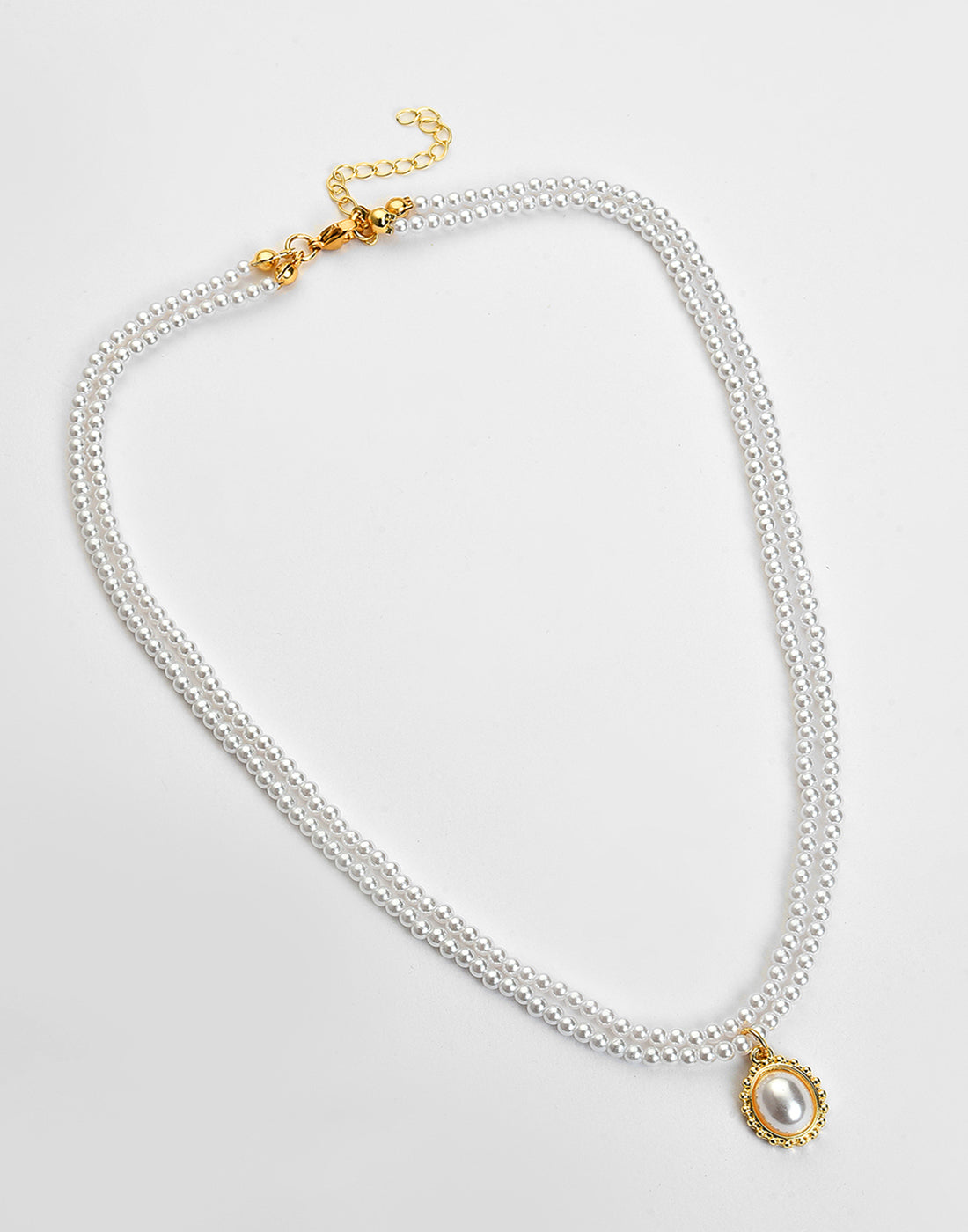 Gold Plated Pearl Beaded Necklace
