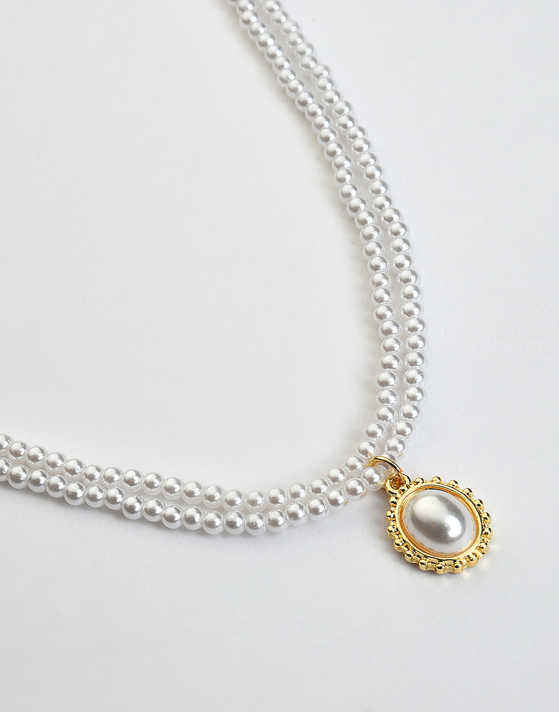 Gold Plated Pearl Beaded Necklace