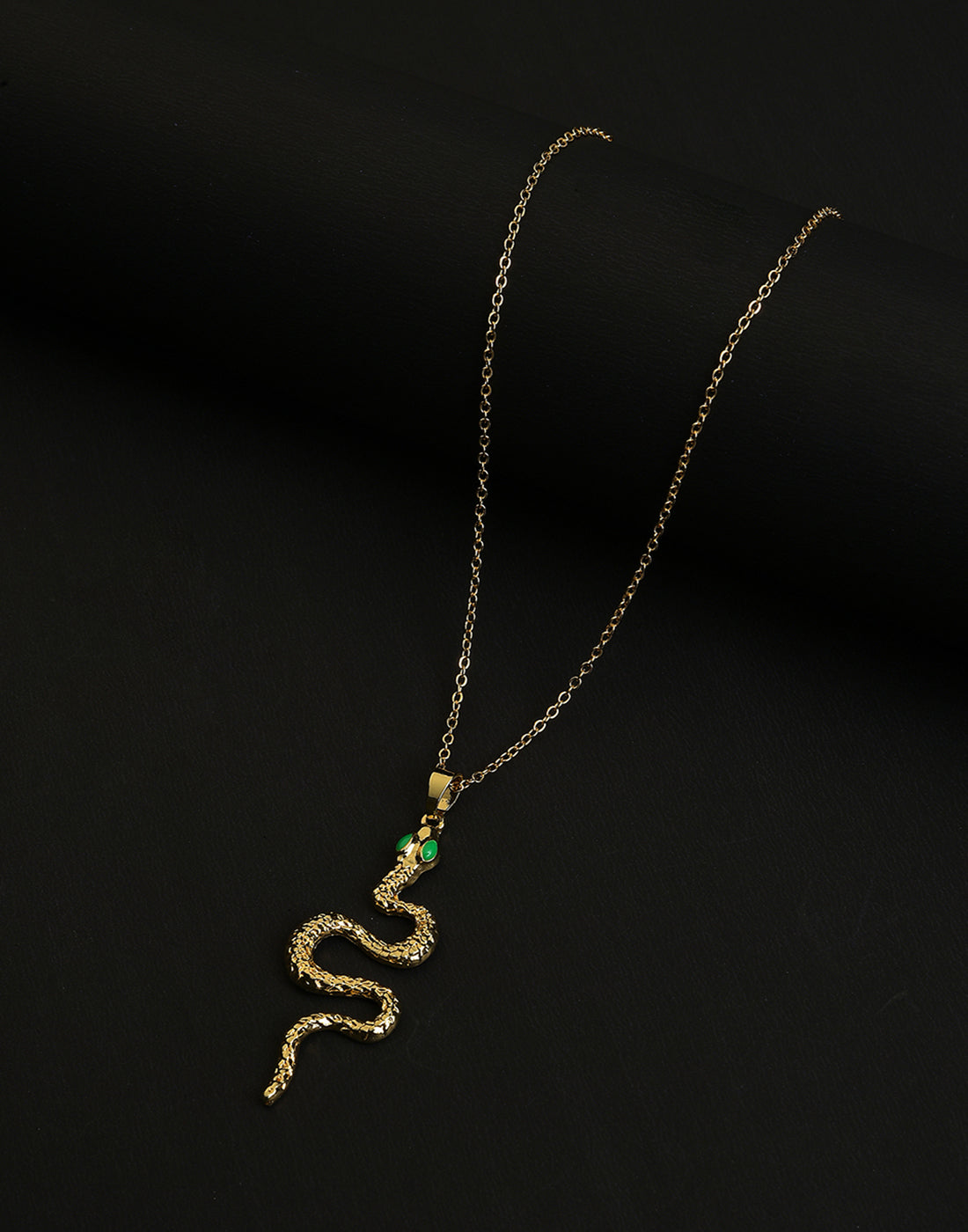 Gold Plated Snake Shaped Necklace