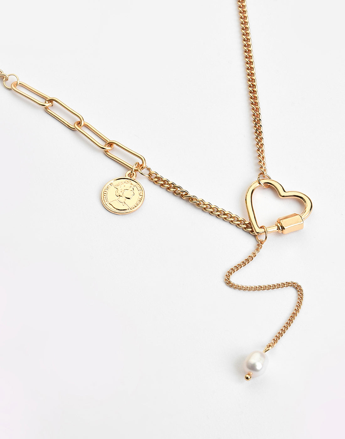 Gold Plated Love Shaped Necklace