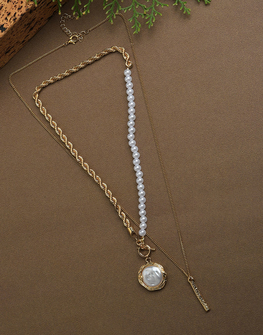 Pack of 2 Gold Plated Designer Pendant