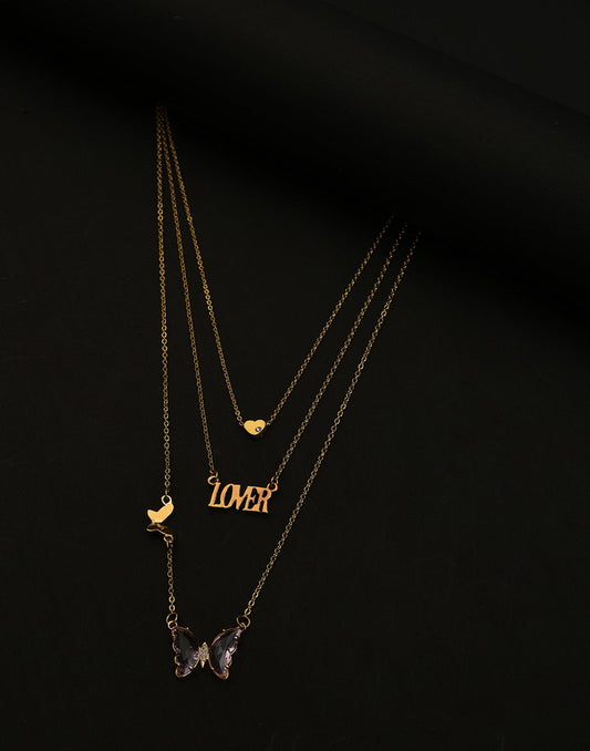 Pack of 3 Gold Plated Designer Pendant