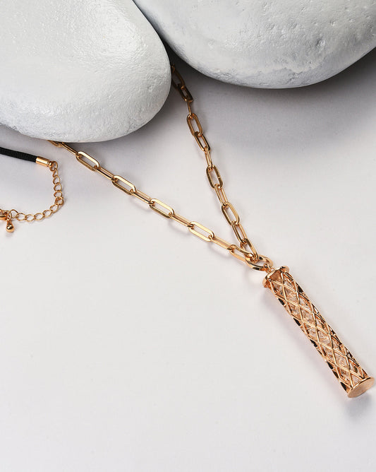 Gold Plated Designer Stone Necklace