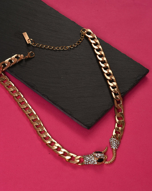 Gold Plated Designer Stone Necklace