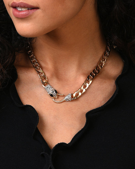 Gold Plated Designer Stone Necklace