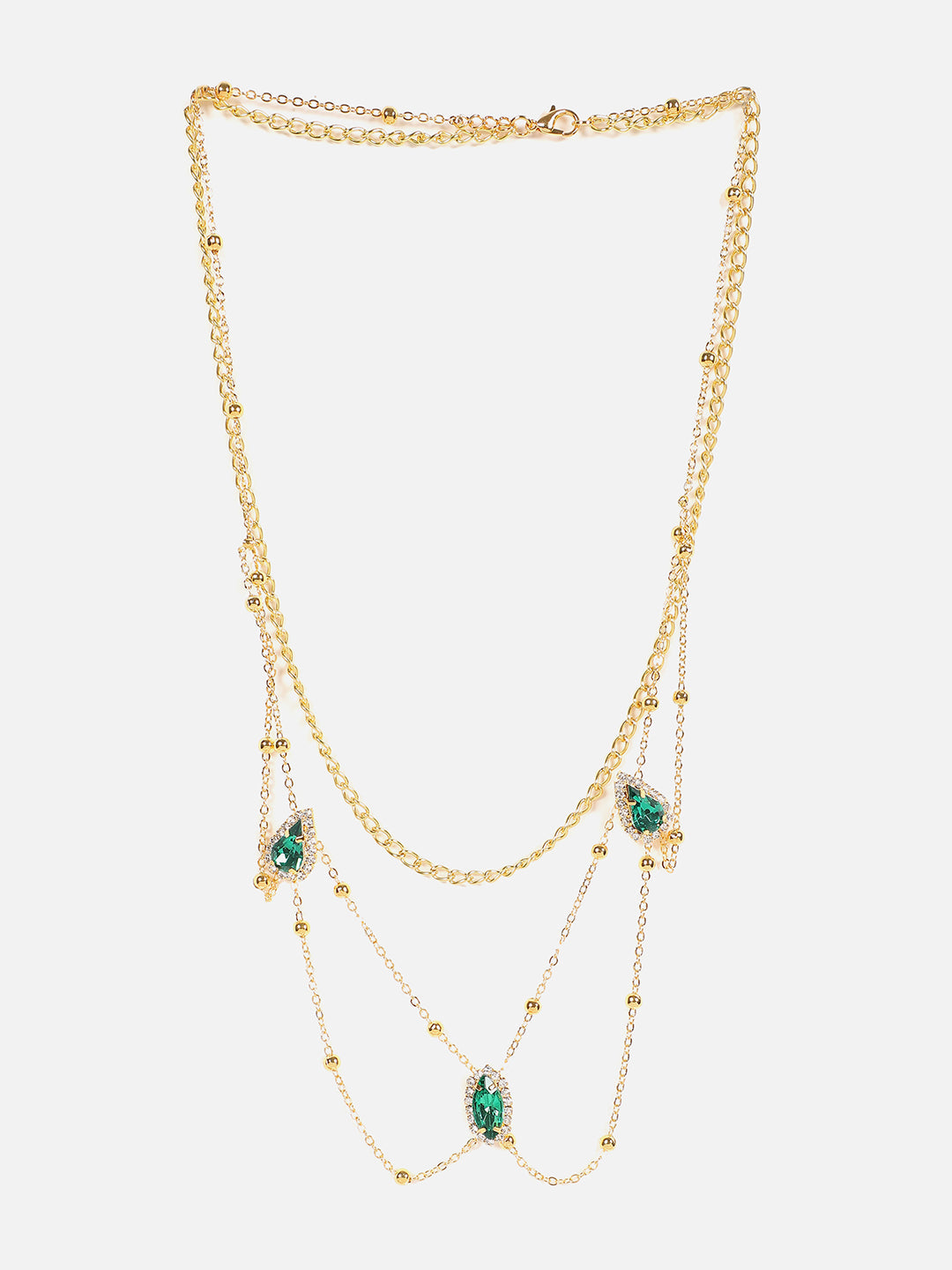 Gold Plated Designer Stone Necklace