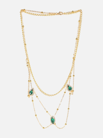 Gold Plated Designer Stone Necklace