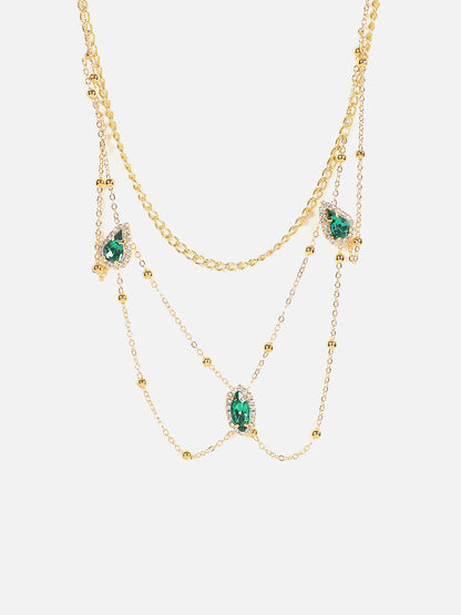 Gold Plated Designer Stone Necklace