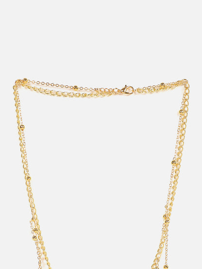 Gold Plated Designer Stone Necklace