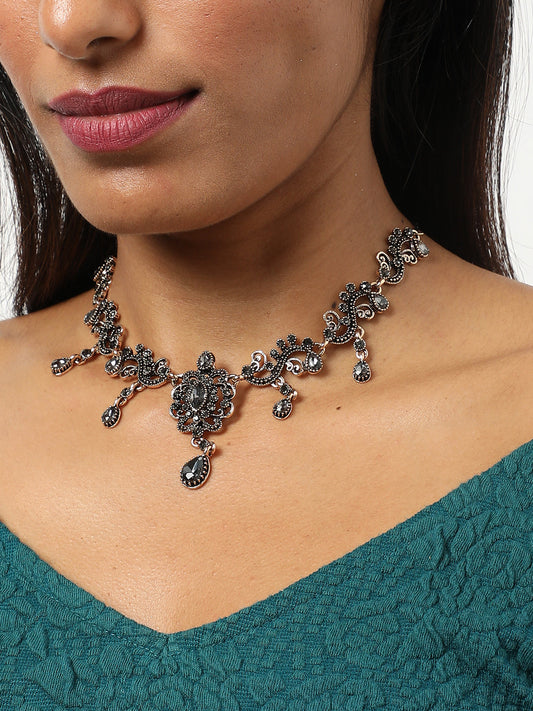 Gold Plated Designer Stone Necklace