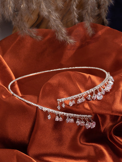 Silver Plated Designer Stone Necklace