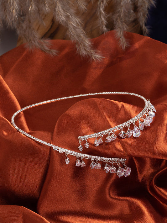 Silver Plated Designer Stone Necklace