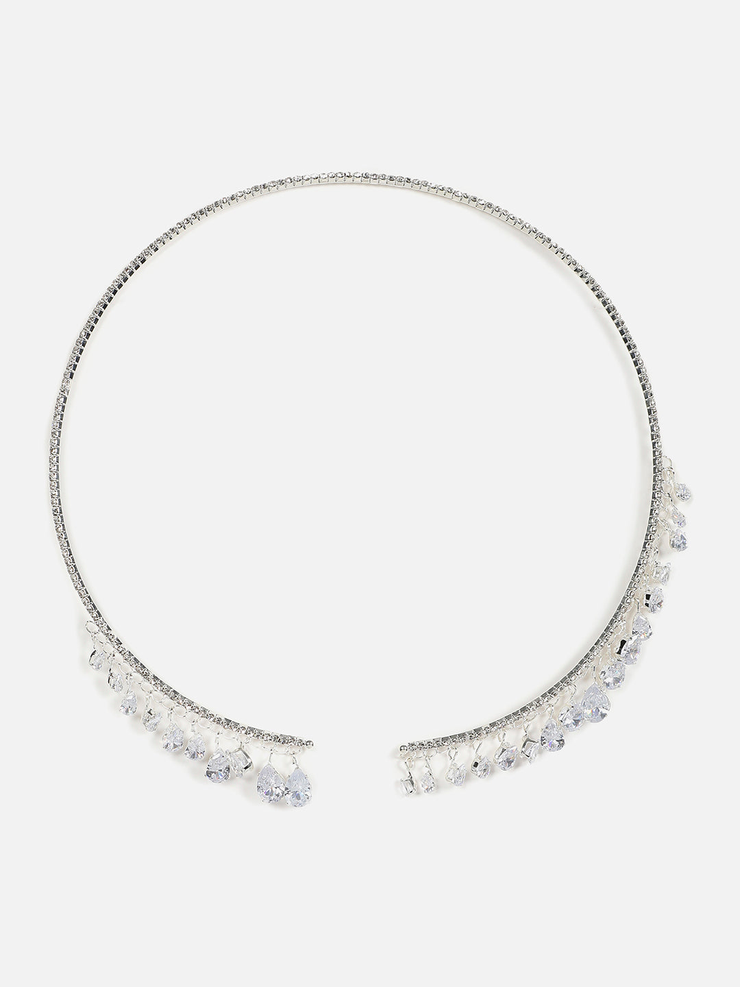 Silver Plated Designer Stone Necklace