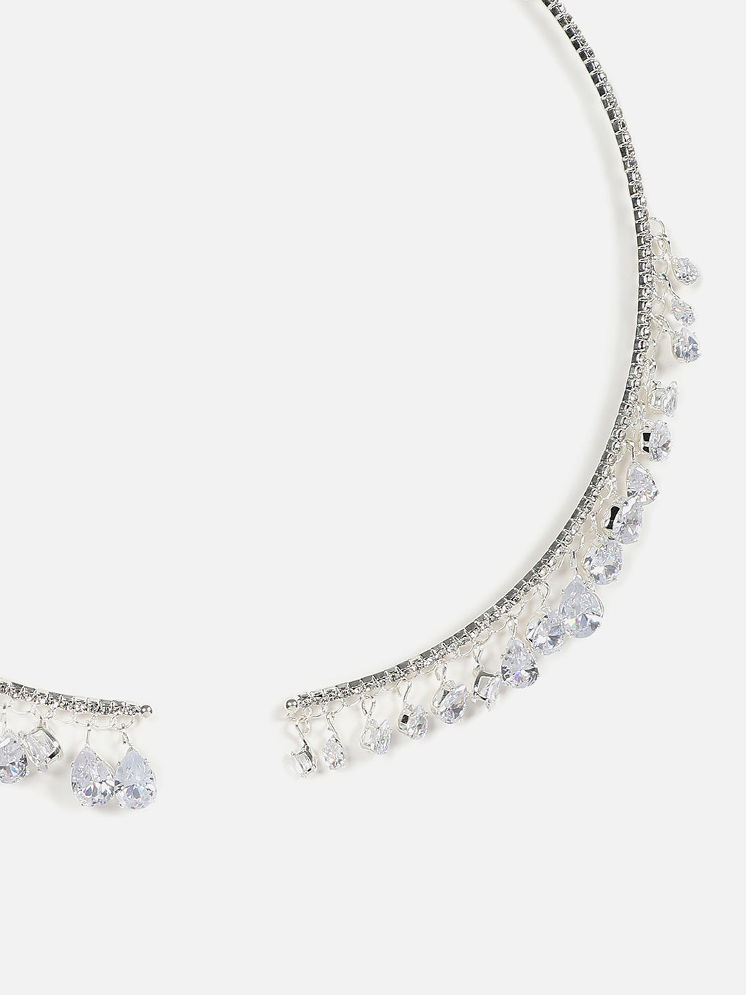 Silver Plated Designer Stone Necklace