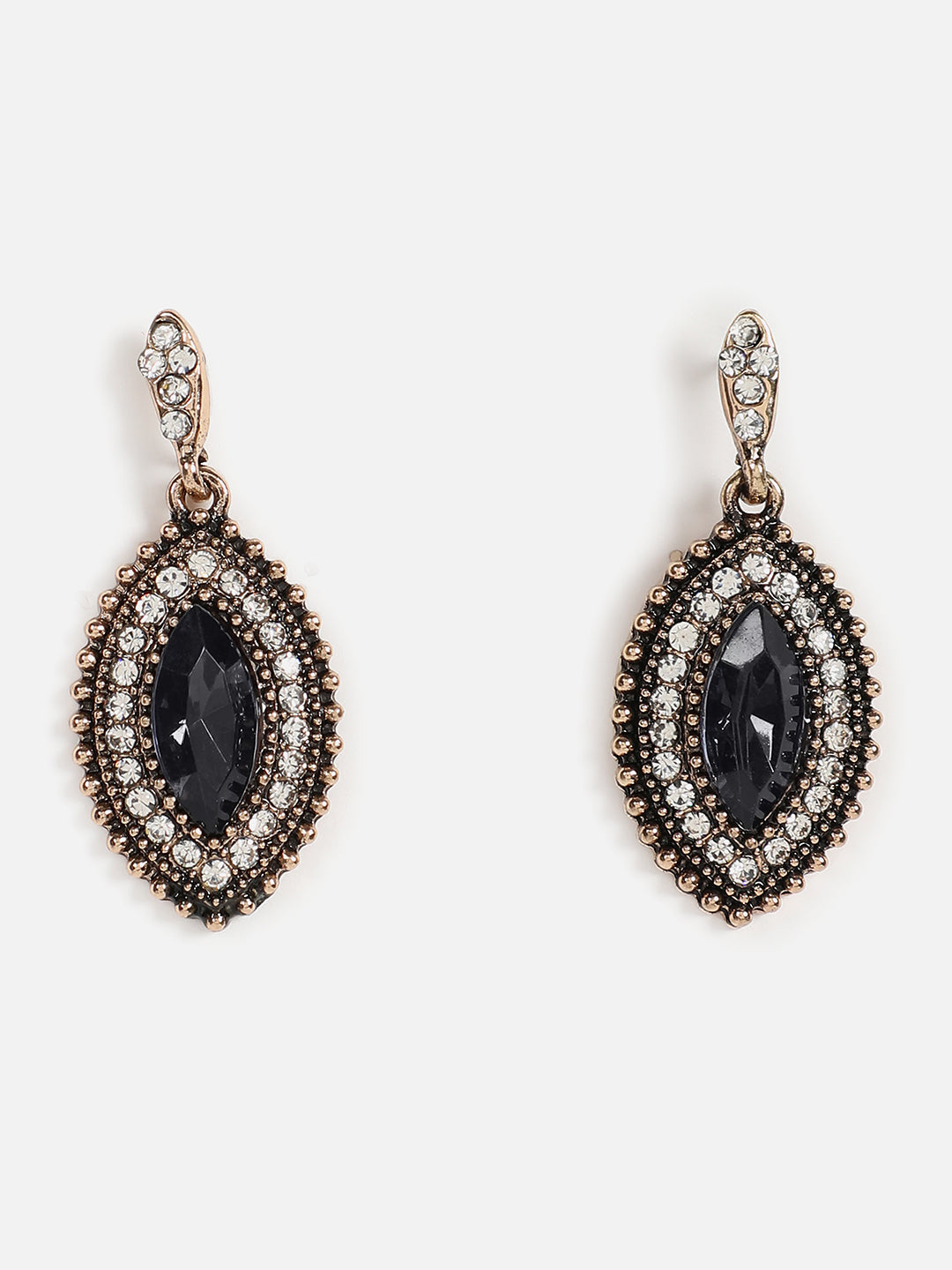 Silver Plated Designer Stone Necklace and Earring Set