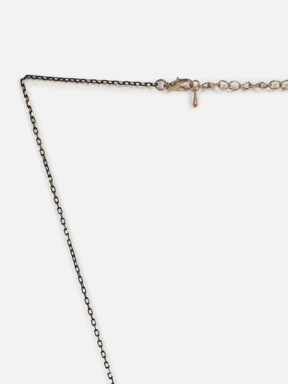 Silver Plated Designer Stone Necklace Set