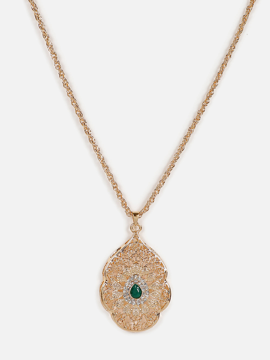Gold Plated Designer Stone Necklace