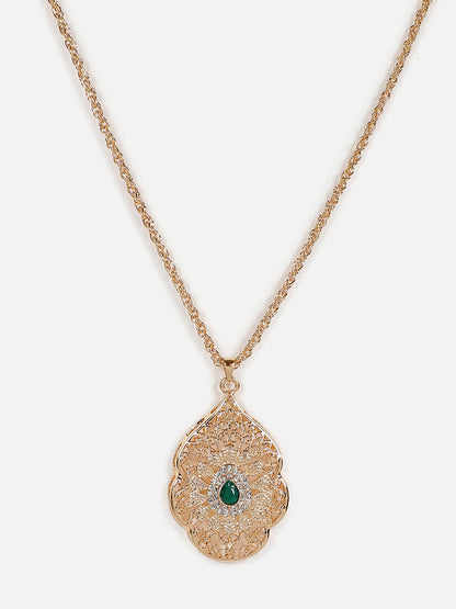 Gold Plated Designer Stone Necklace