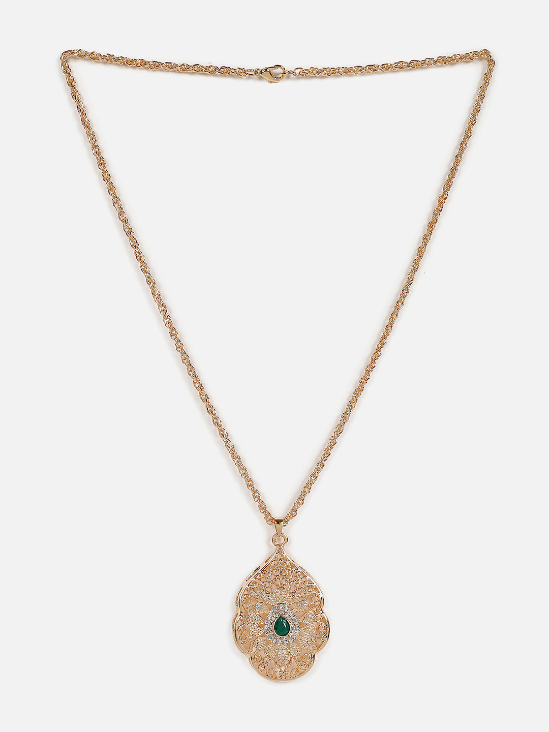 Gold Plated Designer Stone Necklace