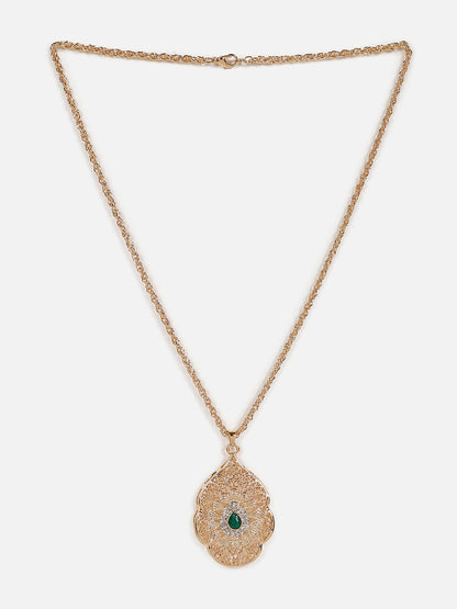 Gold Plated Designer Stone Necklace