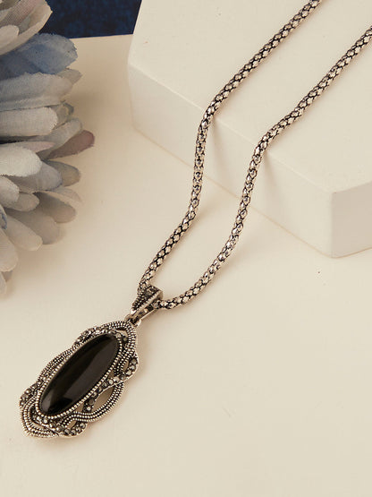 Silver Plated Designer Stone Necklace