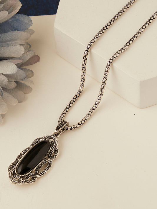 Silver Plated Designer Stone Necklace