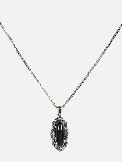 Silver Plated Designer Stone Necklace