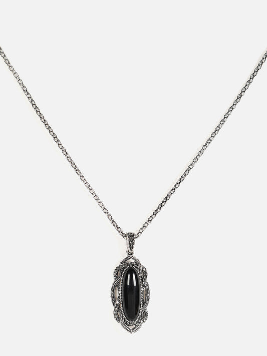 Silver Plated Designer Stone Necklace