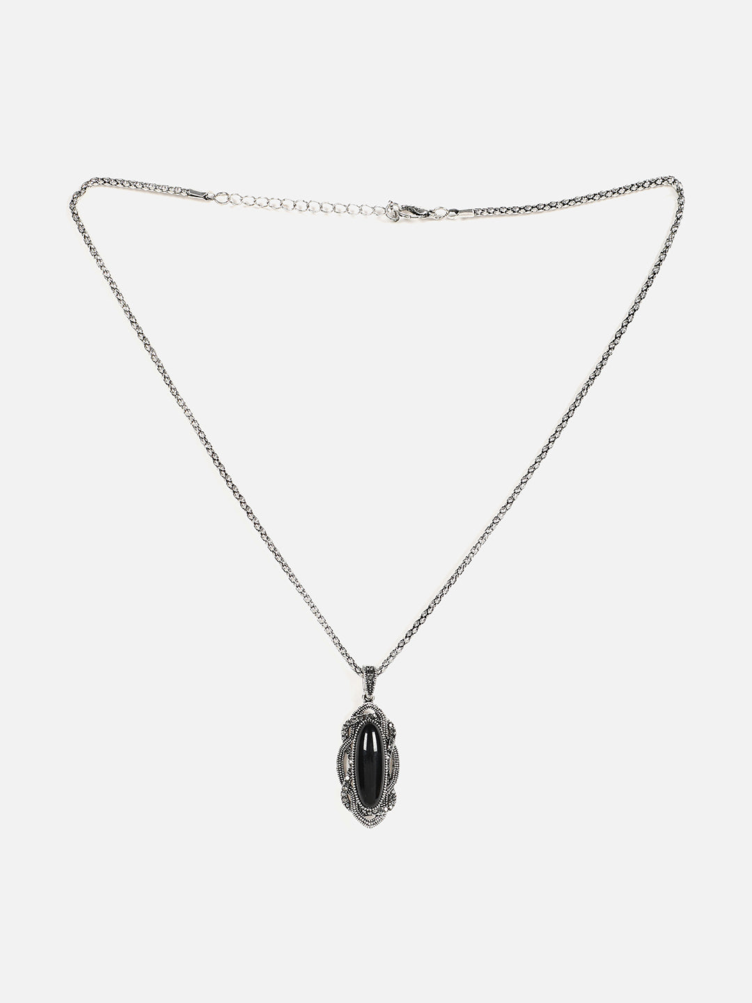 Silver Plated Designer Stone Necklace