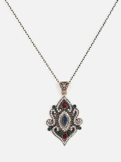 Silver Plated Designer Stone Necklace